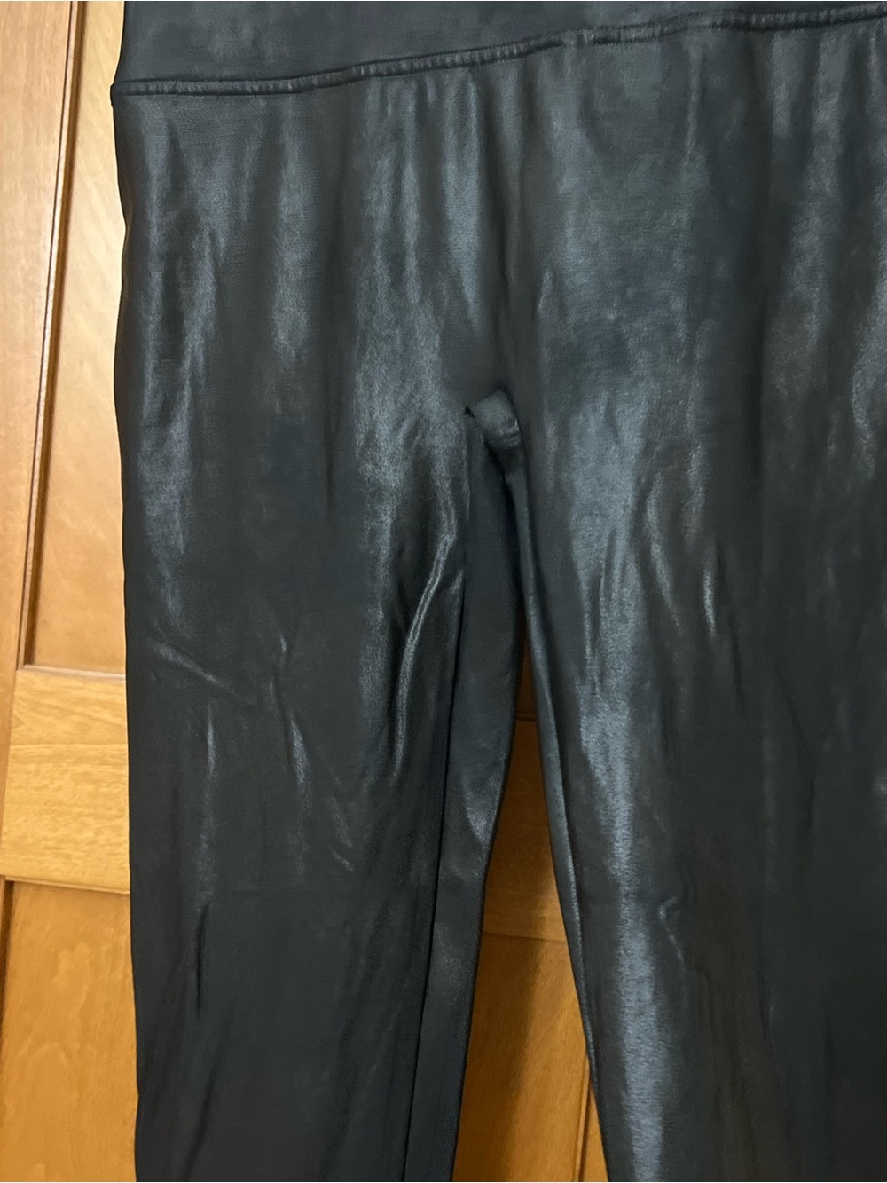 Spanx Faux Leather Black Leggings Womens 3X TALL - Picture 5 of 14